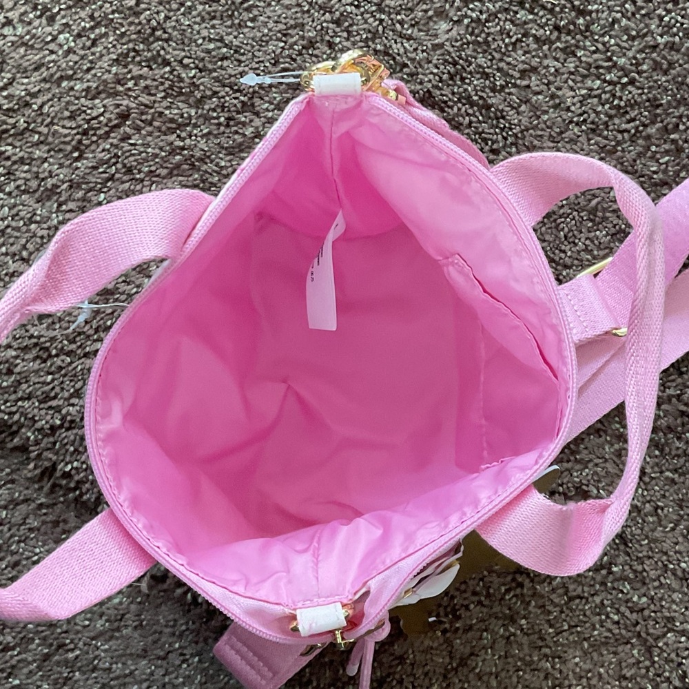 Victoria's Secret PINK Floral Mini Duffle Bag in Cream and Pink - Picture 4 of 4